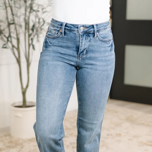 Corrine Mid Rise Control Top Vintage Straight Jeans - Picture 2 of 7